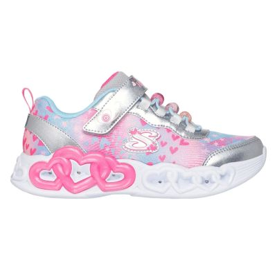 2. Skechers S-Lights Infinite Heart Lights-Heart Jewels 303261L-SMLT Silver/Multi