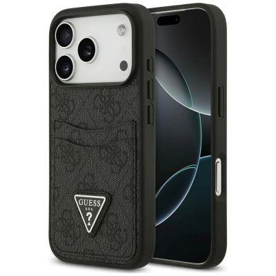 Etui Guess 4G nauble Card Triange na iPhone 18 Pro / 17 Pro - czarne