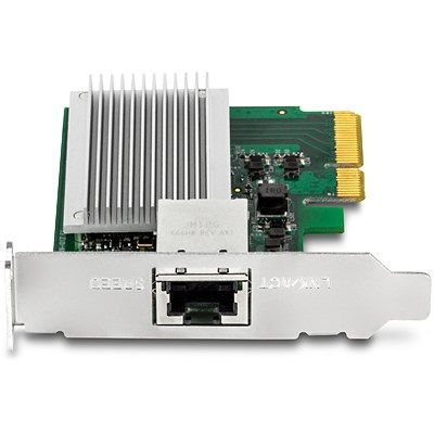 8. Karta sieciowa Trendnet TEG-10GECTX, wewnętrzna, przewodowa, PCI Express, Ethernet, 10000 Mbit/s, zielony, szary