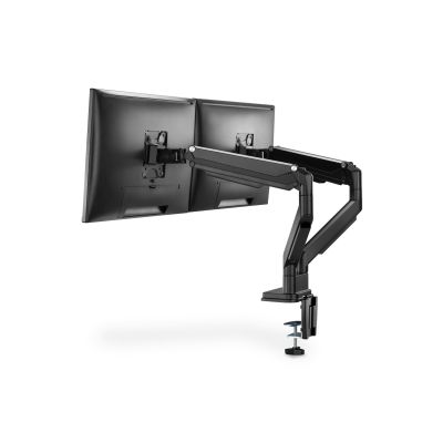 27. Ramię biurkowe podwójne (zacisk) 2xLCD max. 32"max. 2x 9kg uchylno-obrotowe czarny