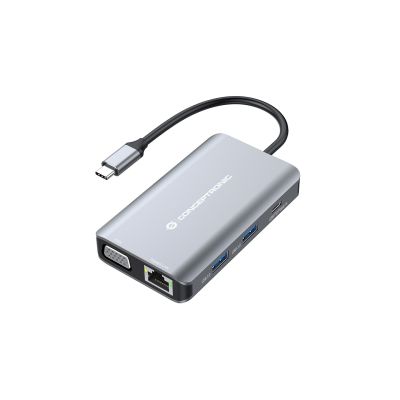 3. Conceptronic DONN21G stacja dokująca Przewodowa USB 3.2 Gen 1 (3.1 Gen 1) Type-C Szary