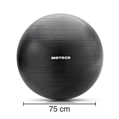 5. Piłka fitness Meteor 75 cm czarna