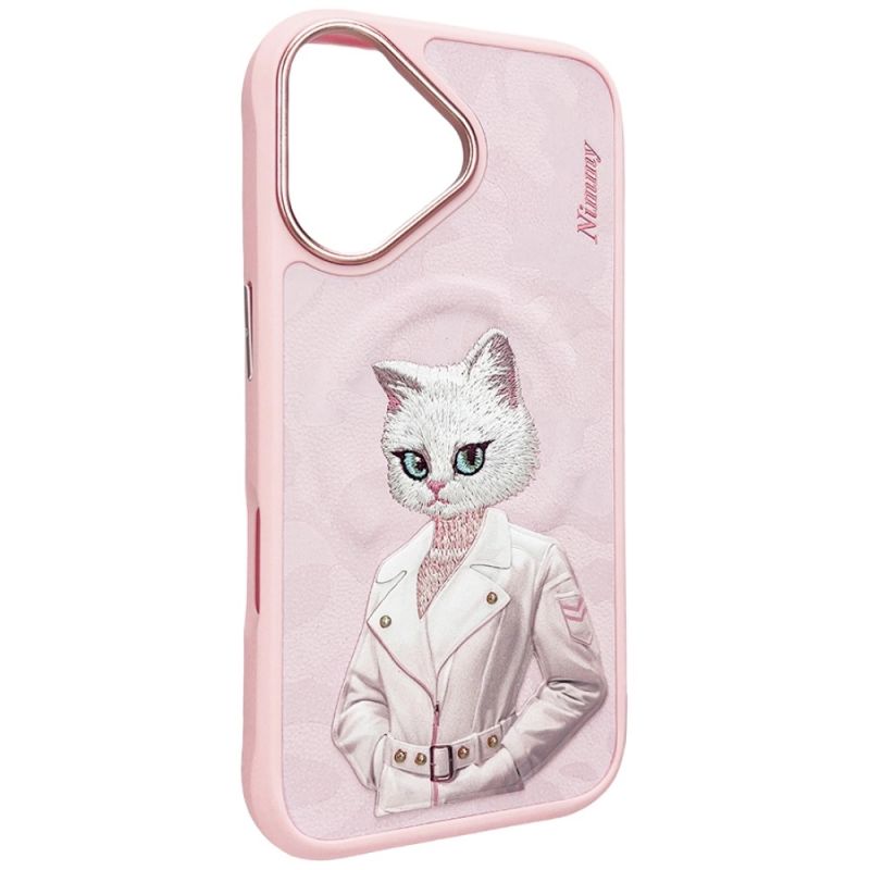 4. Etui Nimmy Magnetic fashion cute pet MagSafe na iPhone 16 - różowe