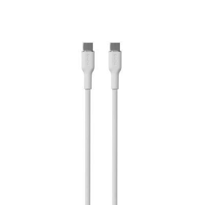 Kabel Puro Soft USB-C - USB-C 60W 1,5m silikonowy- biały