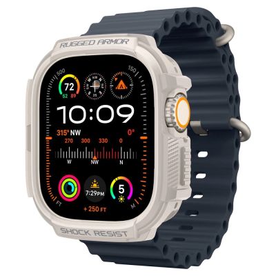 3. Etui Spigen Rugged Armor na Apple Watch Ultra 1 / 2 (49 mm) - beżowe