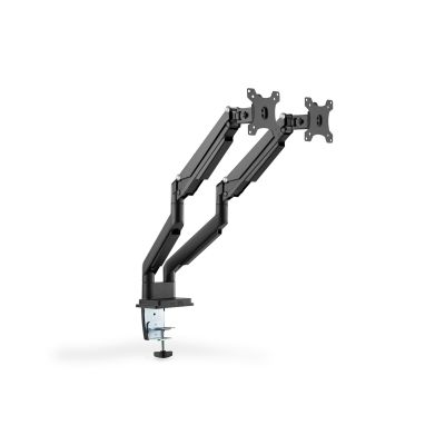 22. Ramię biurkowe podwójne (zacisk) 2xLCD max. 32"max. 2x 9kg uchylno-obrotowe czarny