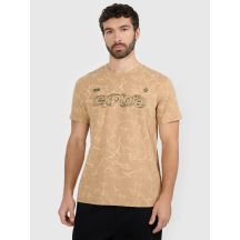 T-shirt regular z nadrukiem męski 4F 4FRAW25TTSHM3379-83A