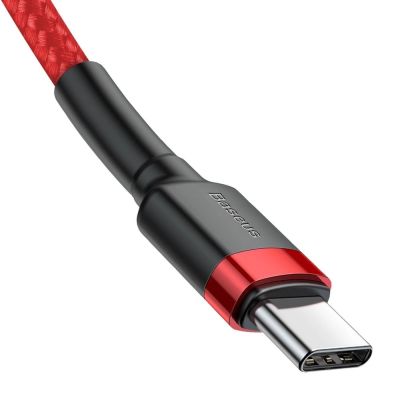 5. Kabel Baseus CATKLF-H09 USB-C - USB-C PD QC 60W 3A 480Mb/s 2m - czerwony
