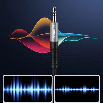 3. Kabel audio Orico AXRF mini jack 3.5 mm do 2x RCA żeńskiego 5 m - czarny