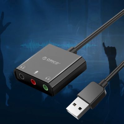 6. Zewnętrzna karta dźwiękowa Orico SKT3 USB-A - czarna