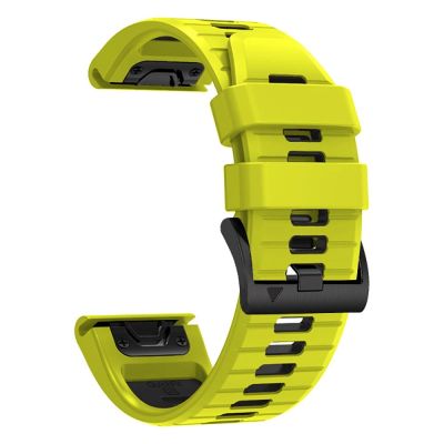 2. Pasek Tech-Protect IconBand Pro na Garmin Fenix 3 / 5X / 3HR / 5X Plus / 6X / 6X Pro / 7X - limonkowo-czarny