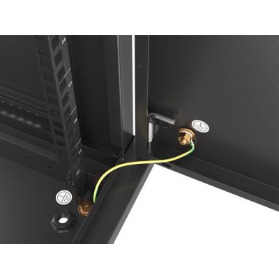 4. LANBERG SZAFA WISZĄCA RACK 19" 9U 600X450 DRZWI METALOWE CZARNA (FLAT PACK) WF01-6409-00B