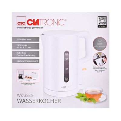 4. Czajnik elektryczny 1,7L WK 3835 CLATRONIC biały