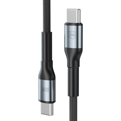 4. Kabel 3mk Hyper Cable N-SERIES USB-C / USB-C 50cm PD 3.0 QC 3.0 20V/3A 60W - czarny