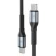 4. Kabel 3mk Hyper Cable N-SERIES USB-C / USB-C 50cm PD 3.0 QC 3.0 20V/3A 60W - czarny