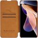 7. Nillkin Qin Case etui do Xiaomi Redmi Note 11 Pro+ (China) / Redmi Note 11 Pro (China) / Mi11i HyperCharge osłona na aparat kabura pokrowiec obudowa z klapką brązowy