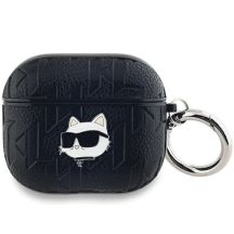 Etui Karl Lagerfeld Monogram Choupette Head na AirPods 3 - czarne