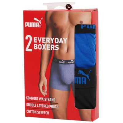 5. Puma bokserki majtki męskie 2-Pack niebieskie czarne wygodne bawełna