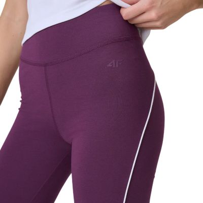 4. Legginsy damskie 4F CAS F260 burgund 4FWSS26TTIGF260 60S