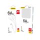 5. Kabel Dudao L8A-3in1 USB-A - USB-C / micro USB / Lightning 480Mb/s 1.2m - biały