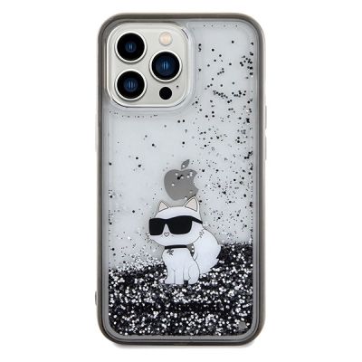 3. Etui Karl Lagerfeld Liquid Glitter Choupette na iPhone 13 Pro Max - przezroczyste