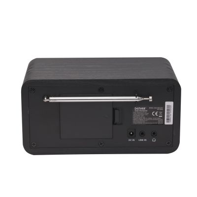 3. Radio DENVER DAB-30 DAB+/FM sieciowe/4xAA z drewnianą obudową czarne