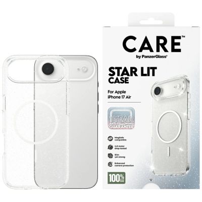 Etui CARE by PanzerGlass Flagship Urban Explorer w. White MagSafe na iPhone Air - przezroczysto-brokatowe
