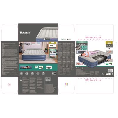 21. Bestway 67630 / 23 dmuchany materac Podwójny materac Niebieski, Biały Unisex
