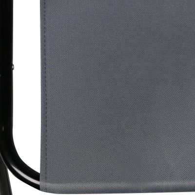 7. KRZESŁO TURYSTYCZNE Z PODŁOKIETNIKAMI 52x44x75CM SKŁADANE SZARE