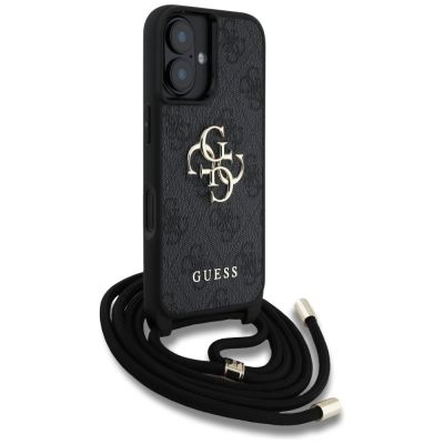 3. Etui Guess 4G Big Logo Cord Stap Crossbody do iPhone 16 Plus czarny