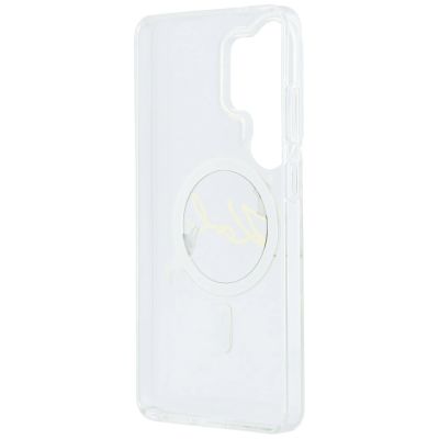 7. Etui Karl Lagerfeld IML KC Script MagSafe na Samsung Galaxy S26 Ultra - przezroczyste