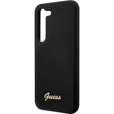 6. Etui Guess Silicone Vintage Gold Logo na Samsung Galaxy S23 - czarne