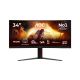 AOC G4 CU34G4ZCA monitor komputerowy 86,4 cm (34") 3440 x 1440 px Wide Quad HD Czarny, Czerwony