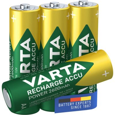 4. Zestaw akumulatorków AA VARTA Ready2Use 5716101404 (2600mAh ; Ni-MH)