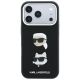 4. Etui Karl Lagerfeld Saffiano Karl&Choupette Heads Pins Strap Logo na iPhone 18 Pro / 17 Pro - czarne