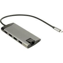 Inter-Tech GDC-802 Przewodowa USB 3.2 Gen 1 (3.1 Gen 1) Type-C Szary
