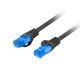 2. LANBERG PATCHCORD S/FTP KAT.6A 3M CZARNY LSZH CCA (FLUKE PASSED) PCF6A-10CC-0300-BK