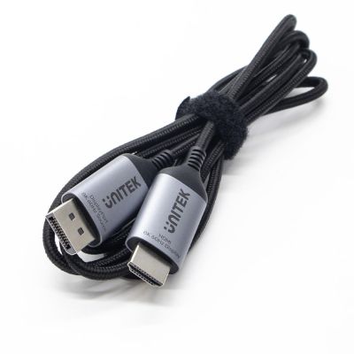 7. UNITEK KABEL DISPLAYPORT 1.4 DO HDMI 2.1, 8K, 1,8M