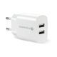 EVERACTIVE ŁADOWARKA SIECIOWA 2XUSB 2,4A BIAŁA SC-220