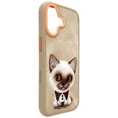 5. Etui Nimmy Big Eyed Pet 2.0 Cat do iPhone 17 - beżowe