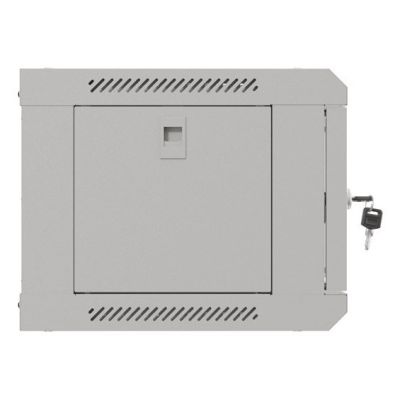 4. LANBERG SZAFA INSTALACYJNA RACK WISZĄCA 19" 4U 540X350 SZARA DRZWI PRZESZKLONE (FLAT PACK)