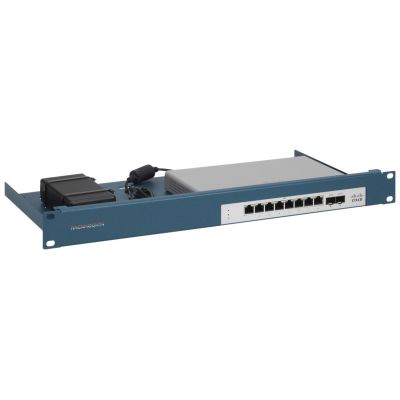 Rackmount.IT CISRACK RM-CI-T17 - Zestaw montażowy sprzętu sieciowego - Możliwość montażu w szafie - Metaliczny niebieski - 1U - 19" (48,3 cm)