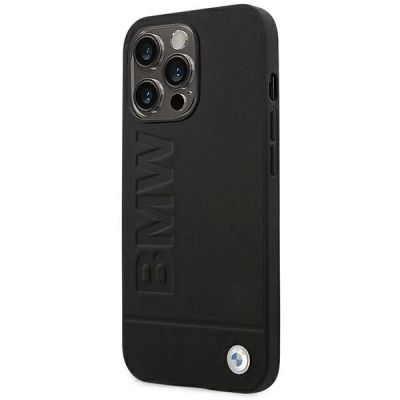 2. Etui BMW Leather Stamp na iPhone 14 Pro - czarne