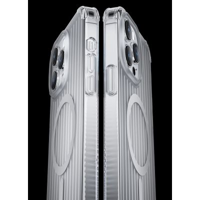 10. Kingxbar PQY Go Out Series magnetyczne etui iPhone 14 Plus MagSafe srebrne