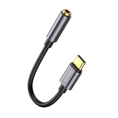 2. Adapter Baseus L54 do słuchawek USB-C / mini jack 3.5mm DAC 24 bit 48 KHz - szary
