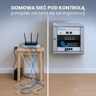 24. Extralink - szafka wisząca  4U 10" kolor szary
