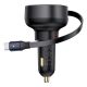 10. Ładowarka samochodowa Baseus Enjoyment Pro USB-C (żeńskie) / USB-C (męskie) 60W - czarna