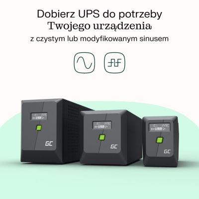 49. GREEN CELL UPS POWERPROOF 600W/1000VA MODYFIKOWANA SINUSOIDA