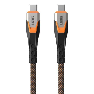 11. UAG SRGE - kabel USB-C - USB-C, USB 3.2 Gen2 240W/20Gbps, 75 cm (black/orange)