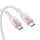 7. Kabel Joyroom S-A42 Crystal-Clear Series 60W USB-C - USB-C 1,2m - biały